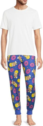 بنطال الركض الرجالي من The Simpsons Homer Sprinkles، أزرق in Kuwait