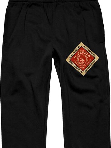 Dr Pepper Vintage Diamond Logo Men's Black Jogger Pants in Saudi Arabia