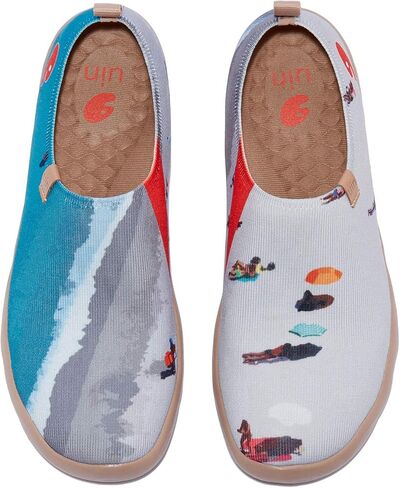 UIN Men's Loafers Painted Travel Shoes Slip On Knitted Walking Shoes Casual Lightweight Comfort Fashion Sneaker Toledo in Saudi Arabia