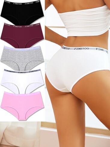 Womens Underwear Cotton Full Coverage Hipster Panties Stretch Bikinis Briefs S-XL in Saudi Arabia
