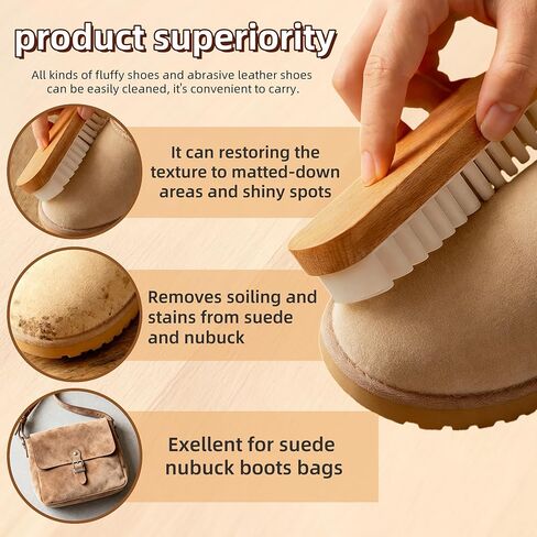 ممحاة تنظيف الأحذية المصنوعة من الجلد السويدي والنوبوك - عبوتين كبيرتين من المطاط الطبيعي لإزالة الاحتكاك للأحذية والأحذية الرياضية والسترات والقبعات - للاستخدام الجاف، لا حاجة إلى الماء، آمنة على الجلود الرقيقة in Kuwait