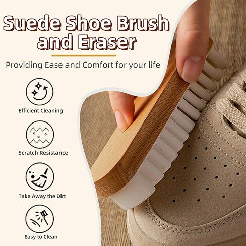 ممحاة تنظيف الأحذية المصنوعة من الجلد السويدي والنوبوك - عبوتين كبيرتين من المطاط الطبيعي لإزالة الاحتكاك للأحذية والأحذية الرياضية والسترات والقبعات - للاستخدام الجاف، لا حاجة إلى الماء، آمنة على الجلود الرقيقة in Kuwait