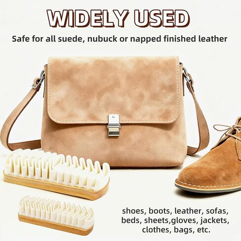 ممحاة تنظيف الأحذية المصنوعة من الجلد السويدي والنوبوك - عبوتين كبيرتين من المطاط الطبيعي لإزالة الاحتكاك للأحذية والأحذية الرياضية والسترات والقبعات - للاستخدام الجاف، لا حاجة إلى الماء، آمنة على الجلود الرقيقة in Kuwait