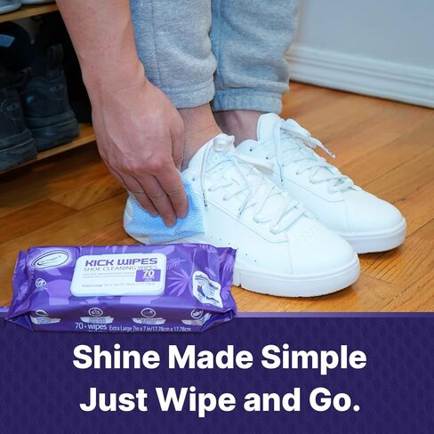 مناديل تنظيف الأحذية الرياضية من Air Jungles، تنظيف مزدوج للأحذية الرياضية والأحذية طويلة الرقبة والقماش والقباقيب الرغوية، كبيرة جدًا 17.78 × 17.78 سم لإزالة الأوساخ والأوساخ، آمنة على الألوان والتشطيبات in Kuwait