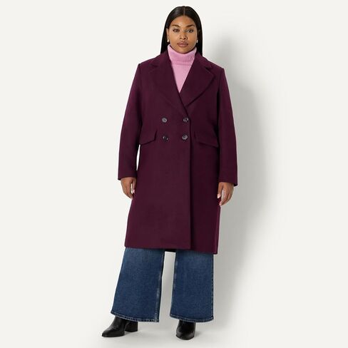 معطف طويل من مزيج الصوف من Amazon Essentials (Demi's Pick) مريح ومزدوج الصدر in Kuwait