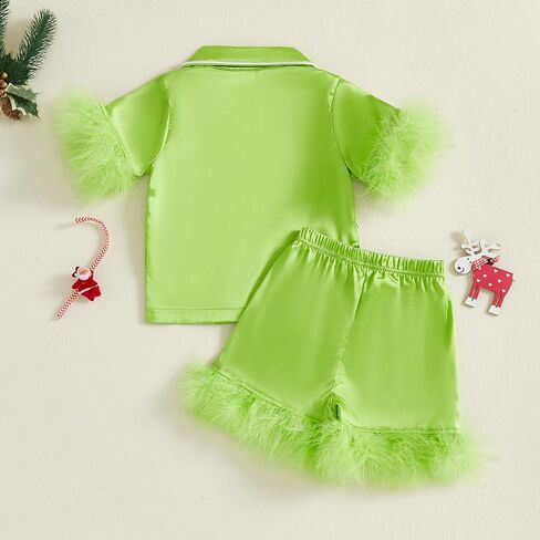 Toddler Baby Girl Easter Bunny Pajamas Kids Rabbit Easter Eggs Lapel Button Pajama Shorts Sleepwear Pjs Outfit in Saudi Arabia