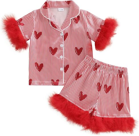 Toddler Baby Girl Easter Bunny Pajamas Kids Rabbit Easter Eggs Lapel Button Pajama Shorts Sleepwear Pjs Outfit in Saudi Arabia