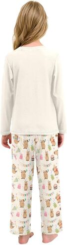 senya Cute Capybara Flying Pajamas 2 Piece Set Long Sleeve Soft Sleepwear for 3-11 Years in Saudi Arabia