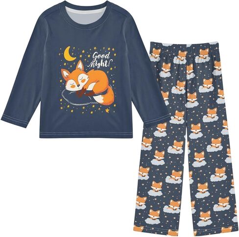senya Cute Capybara Flying Pajamas 2 Piece Set Long Sleeve Soft Sleepwear for 3-11 Years in Saudi Arabia