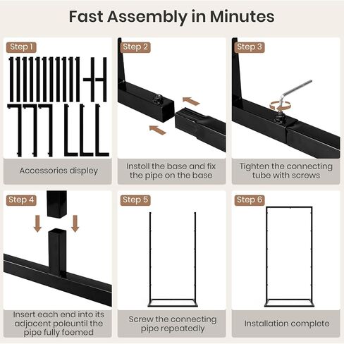Wedding Sign Holder, Adjustable Welcome Wedding Sign Stand with Leather Sign Hanging Strap, Heavy Duty Easel Stand for Sign, Wedding Seating Chart Stand, Easel for Display, Square Backdrop Stand Black in Saudi Arabia