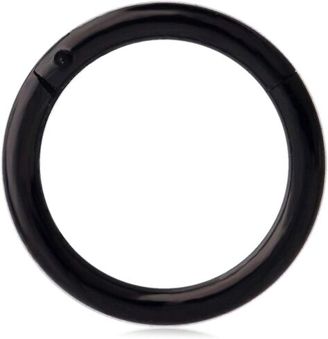 BodyJewelryOnline 18G 16G 14G 12G 10G 316L الفولاذ الجراحي الأسود المفصلي قطعة الفرس الحاجز الشفاه الأنف هوب الدائري الحلزون Daith الزنمة الغضروف أقراط ثقب المجوهرات 12 مم 10 مم 8 مم 6 مم in Saudi Arabia