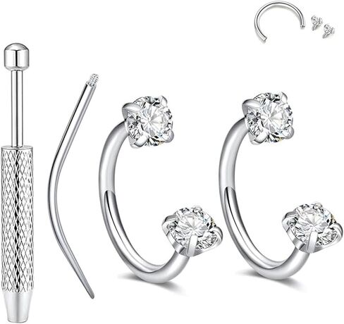 16G Horseshoe Nose Septum Rings for Women Men Hypoallergenic Surgical Steel with Gold Plated Eyebrow Septum Lip Labret Helix Tragus Cartilage Daith Rook Conch Earring Piercing Jewelry in Saudi Arabia