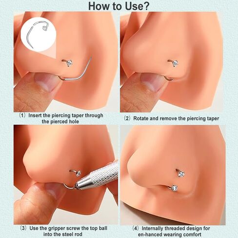 16G Horseshoe Nose Septum Rings for Women Men Hypoallergenic Surgical Steel with Gold Plated Eyebrow Septum Lip Labret Helix Tragus Cartilage Daith Rook Conch Earring Piercing Jewelry in Saudi Arabia