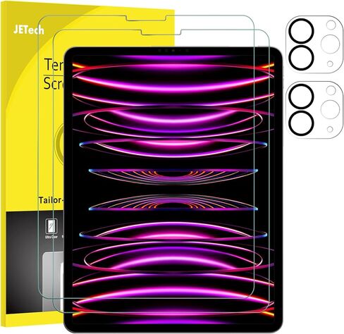 JETech Screen Protector for iPad Pro 13-Inch M4 (2024) with Camera Lens Protector, Easy Installation Tool, Tempered Glass Film Anti-Scratch, HD Clear, 2-Pack Each in Saudi Arabia