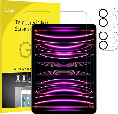 JETech Screen Protector for iPad Pro 13-Inch M4 (2024) with Camera Lens Protector, Easy Installation Tool, Tempered Glass Film Anti-Scratch, HD Clear, 2-Pack Each in Saudi Arabia