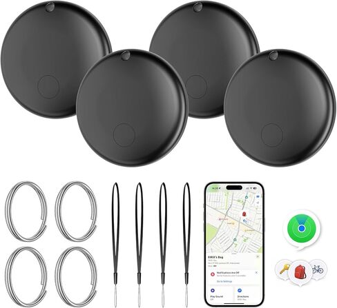 Mini Air Tags Smart Tracker Work with Apple Find My (iOS Only), IP67 Waterproof, Keys Finder and Item Locator for Keys, Bags,Luggage and More (Not for Android) in Kuwait