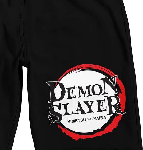 Demon Slayer Logo Men's Black Sleep Pajama Shorts in Saudi Arabia