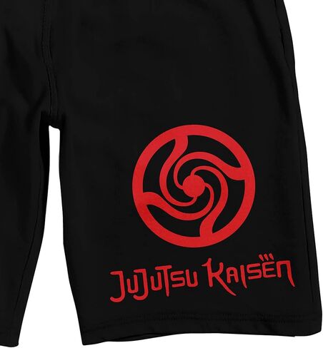Bioworld Jujutsu Kaisen Title Symbol Men's Black Graphic Sleep Shorts in Saudi Arabia