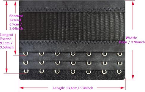 DoHope المرأة موسعات حمالة الصدر المرنة 7 هوك لحجم كبير حمالات الصدر حزام تمديد الظهر (4pcs 7 تمديدات حمالة الصدر هوك (أسود، أبيض، بيج داكن، بيج فاتح)) in Kuwait