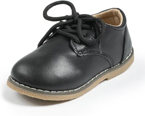 Toddler Boys Girls Oxford Dress Shoes Little Kids PU Leather Lace Up Formal School Uniform Shoes in Saudi Arabia