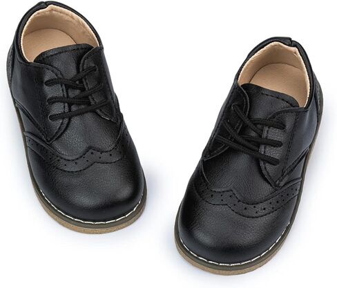 Toddler Boys Girls Oxford Dress Shoes Little Kids PU Leather Lace Up Formal School Uniform Shoes in Saudi Arabia