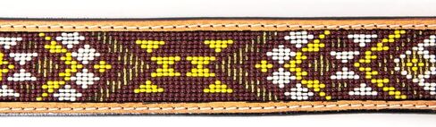 American Darling Medium Hand Tooled Brown Genuine American Leather Beaded Belt Men & Women Western Belt with Removable Buckle in Saudi Arabia