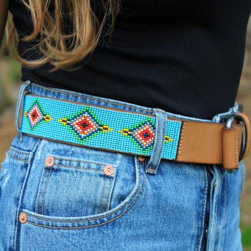 Sambboho - Handmade & Luxury Blue Vogue Women's Leather Belts for Women - Versitle & Durable Belts for any Occasion in Saudi Arabia
