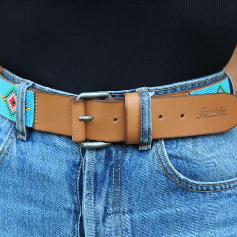 Sambboho - Handmade & Luxury Blue Vogue Women's Leather Belts for Women - Versitle & Durable Belts for any Occasion in Saudi Arabia