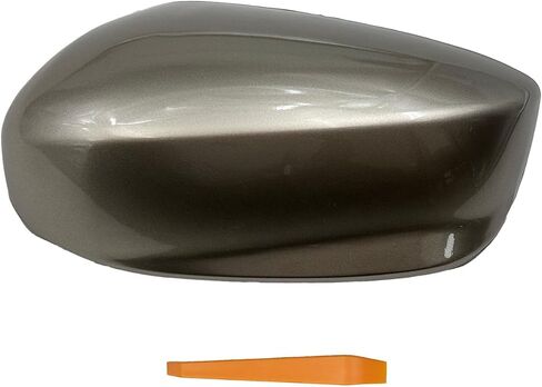 Passenger Right Side Mirror Cover Cap Compatible with Honda Accord 2008-2012 | Polished Metal Metallic (Code: NH737M) - Dark Gray | Direct Replacement Door Wing Mirror Housing in Kuwait