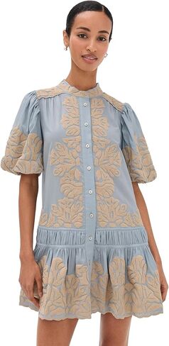 Sea Women's Alexandra Embroidered Bubble Sleeve Tunic Dress in Saudi Arabia