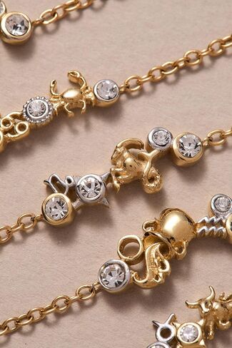 Alex and Ani Zodiac Bracelet - Two-Tone Stainless Steel with Clear Crystals, Nickel-Free, Zodiac Sign Bracelet for Women in Saudi Arabia