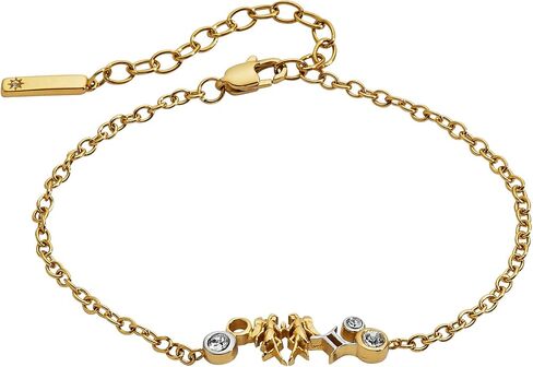 Alex and Ani Zodiac Bracelet - Two-Tone Stainless Steel with Clear Crystals, Nickel-Free, Zodiac Sign Bracelet for Women in Saudi Arabia