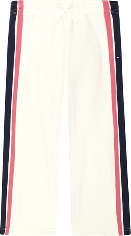 بنطال رياضي للفتيات من Tommy Hilfiger مصنوع من الصوف بأرجل واسعة مع رباط وجيوب جانبية عملية in Saudi Arabia