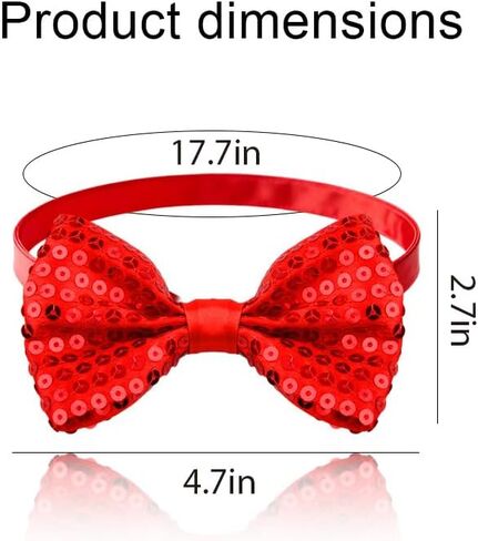YALLNASL Disco Sequins Bow Tie for Men Boys Glitter Cosplay Costumes Party Bowtie for Christmas Wedding Prom Dance Bow Tie in Saudi Arabia
