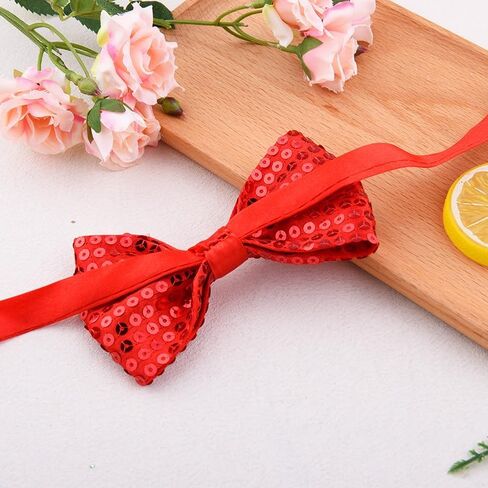YALLNASL Disco Sequins Bow Tie for Men Boys Glitter Cosplay Costumes Party Bowtie for Christmas Wedding Prom Dance Bow Tie in Saudi Arabia