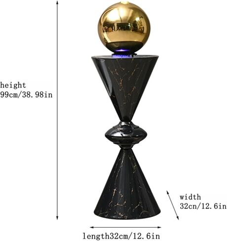 نافورة شلال داخلية، شلال أرضي مع ضوء LED ورذاذ، نافورة ديكور بنسيج رخامي حديث، مضخة هادئة لتزيين المياه في غرفة المعيشة والمكتب in Kuwait