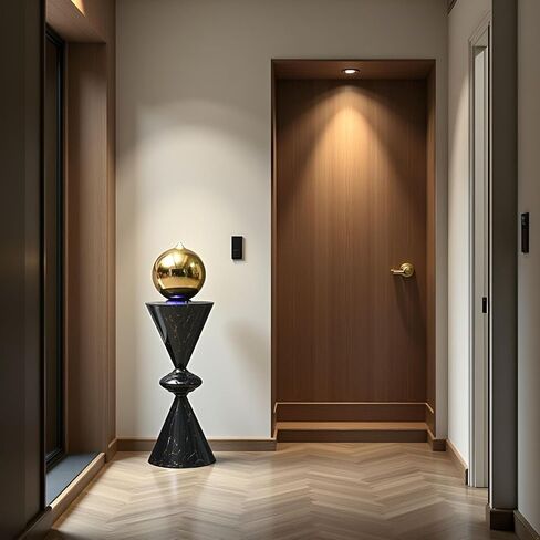 نافورة شلال داخلية، شلال أرضي مع ضوء LED ورذاذ، نافورة ديكور بنسيج رخامي حديث، مضخة هادئة لتزيين المياه في غرفة المعيشة والمكتب in Kuwait