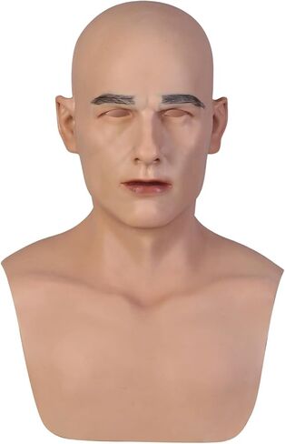 قناع واقعي مصنوع يدويًا من السيليكون، وجه وسيم ونابض بالحياة لمرتدي الملابس التنكرية والمتحولين جنسيًا in Kuwait