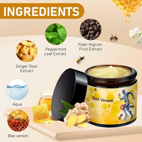 قطعتان من كريم العظام لتخفيف سم النحل، كريم سم النحل الاحترافي، جل طبيعي لتخفيف المفاصل، للرقبة والخصر والظهر والقدمين والساق in Kuwait