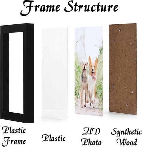 16x24 Picture Frame Set of 2, Black Photo Frames High Transparent Wall Gallery Desktop Horizontal Vertical for Canvas Collage Photo Poster Certificate 16 x 24 inches in Saudi Arabia