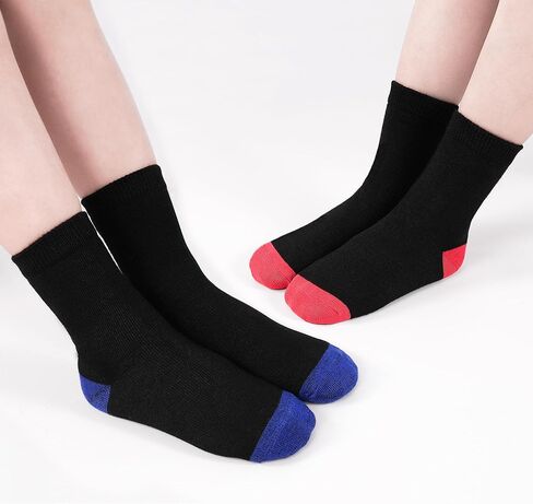 12 Pairs Toddler Socks Boys Crew Socks Kids Girls Sock Boys Dress Sock Black 1-13 Years in Saudi Arabia