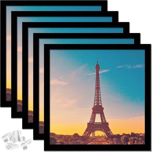 مجموعة إطارات صور مقاس 16 × 24 مكونة من قطعتين، إطارات صور سوداء عالية الشفافية لمعرض الحائط لسطح المكتب أفقيًا وعموديًا لشهادة ملصق صور مجمعة من القماش مقاس 16 × 24 بوصة in Saudi Arabia