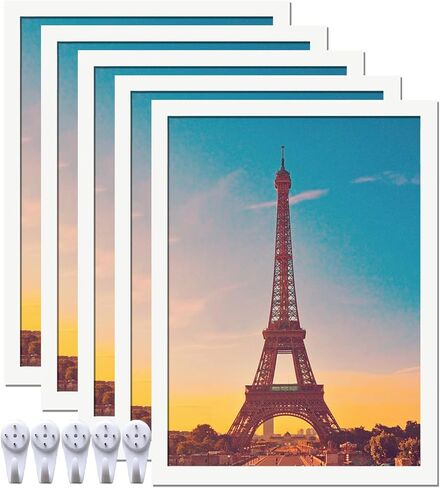 16x24 Picture Frame Set of 2, Black Photo Frames High Transparent Wall Gallery Desktop Horizontal Vertical for Canvas Collage Photo Poster Certificate 16 x 24 inches in Saudi Arabia