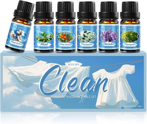 Men Essential Oils Set - 6 Premium Fragrance Oils for Diffusers for Home, Candles & Aromatherapy, Valentines Day Gifts for Him | Leather, Sandalwood, Cologne, Smoke Vanilla, Oak, Mahogany Scents in Kuwait