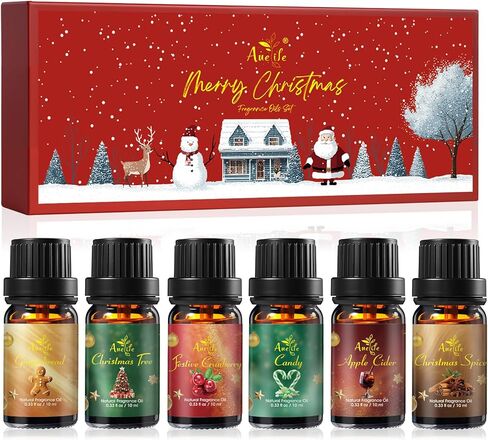 Men Essential Oils Set - 6 Premium Fragrance Oils for Diffusers for Home, Candles & Aromatherapy, Valentines Day Gifts for Him | Leather, Sandalwood, Cologne, Smoke Vanilla, Oak, Mahogany Scents in Kuwait