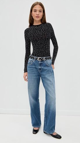 Free People Women's Night Sky Long Sleeve Tee in Saudi Arabia