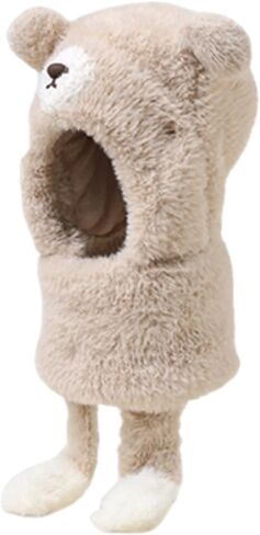 KORADI Girls Balaclava Knit Hat Boys Bear Beanie Hoodie Hats Winter Fuzzy Neck Gaiter Ski Caps for Kids 2-12 Years in Saudi Arabia
