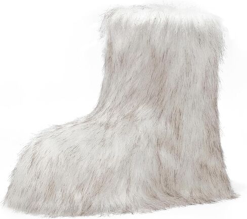 Girls Fur Boots,Kids Warm Plush Lining Furry Winter Boots for Toddler,Cozy Fluffy Snow Boots in Saudi Arabia