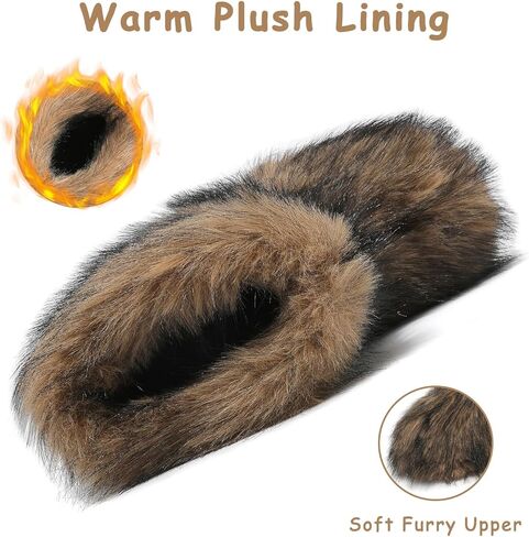 Girls Fur Boots,Kids Warm Plush Lining Furry Winter Boots for Toddler,Cozy Fluffy Snow Boots in Saudi Arabia