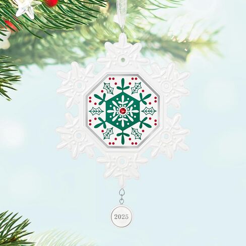 Hallmark Keepsake Christmas Ornament 2025, Snowflake 2025, Porcelain, Snowflake Gifts in Saudi Arabia